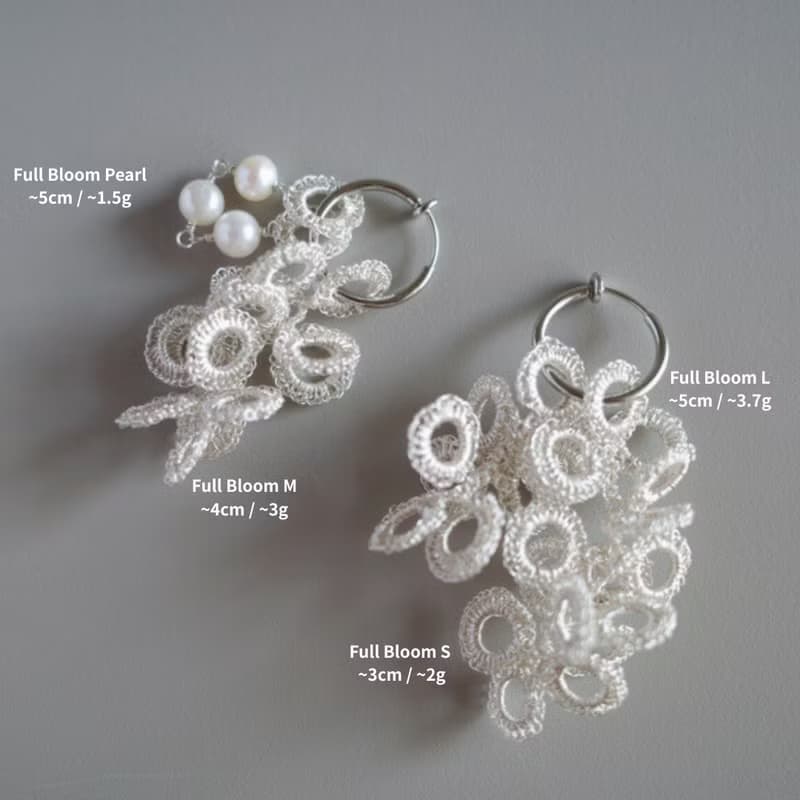 Full Bloom – 耳飾4件套組 銀色