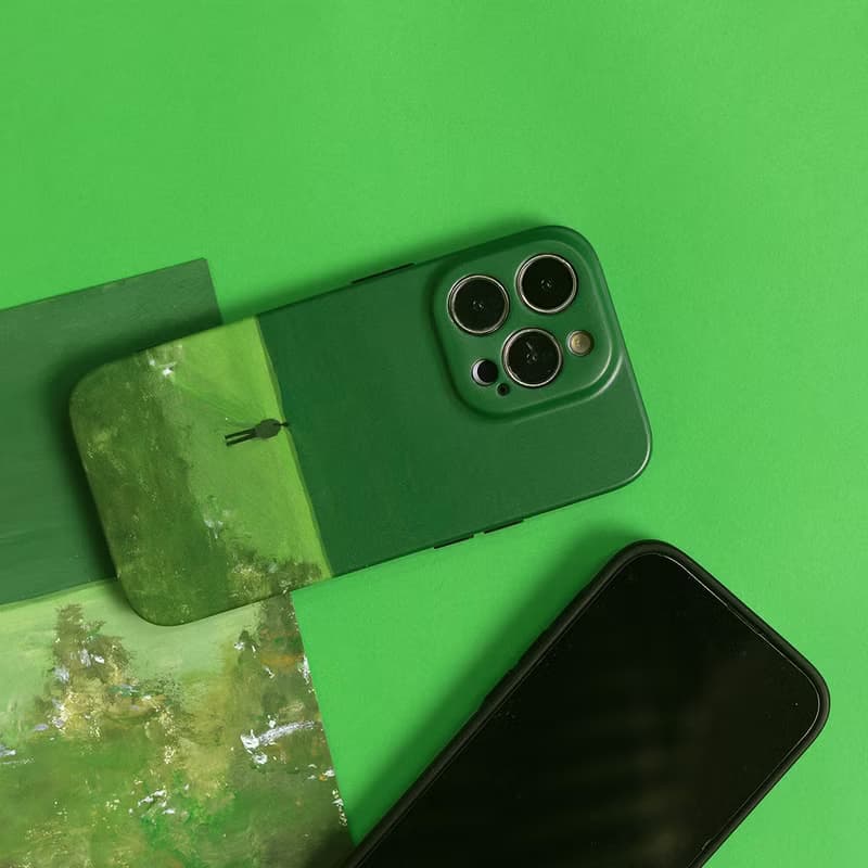 原創 日系插畫發光女孩iPhone全包手機殼情侶