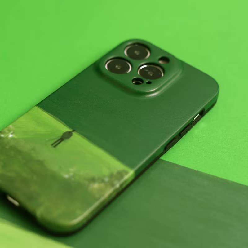 原創 日系插畫發光女孩iPhone全包手機殼情侶
