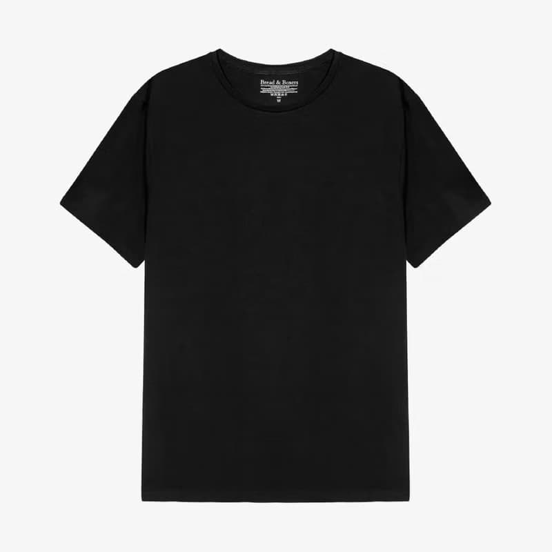 Bread & Boxers Crew-Neck Tencel 天絲棉圓領男用圓領T - 黑