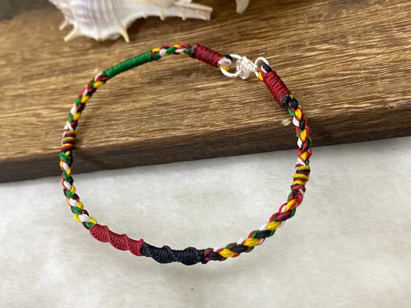五色線編繩手鍊   五行 避邪 開運 平安