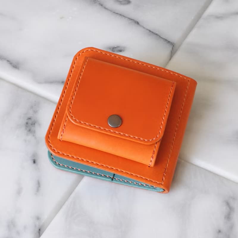 マネークリップの折財布B　No.4　ブッテーロ