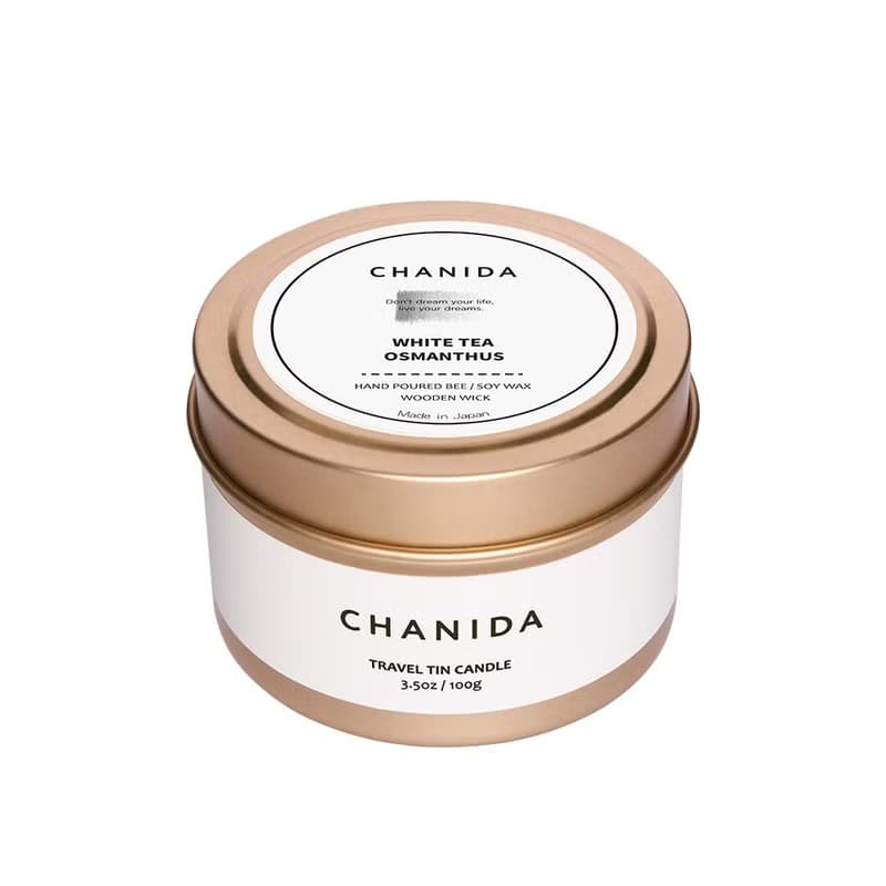 CHANIDA/旅行錫罐蠟燭/白茶・桂花
