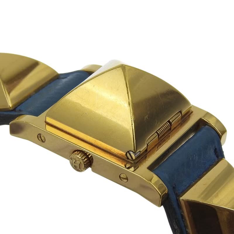 【日本直送】エルメス HERMES メドール 腕時計 SS×レザー  クオーツ アナログ表示 ホワイト文字盤 レディース【中古】