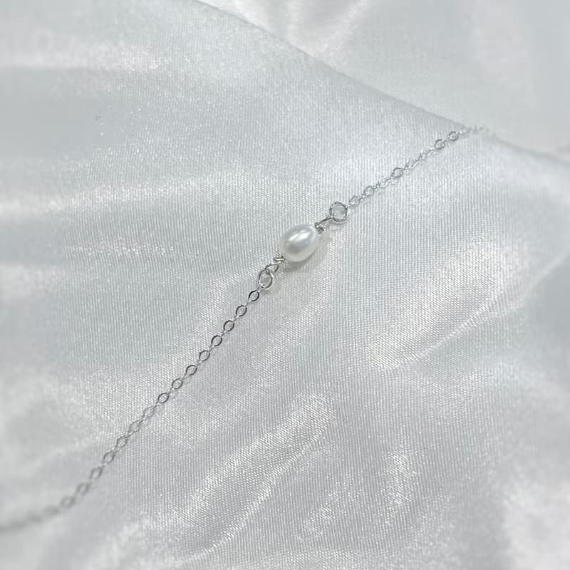 淡水珍珠 純銀手鍊 可調式 S925