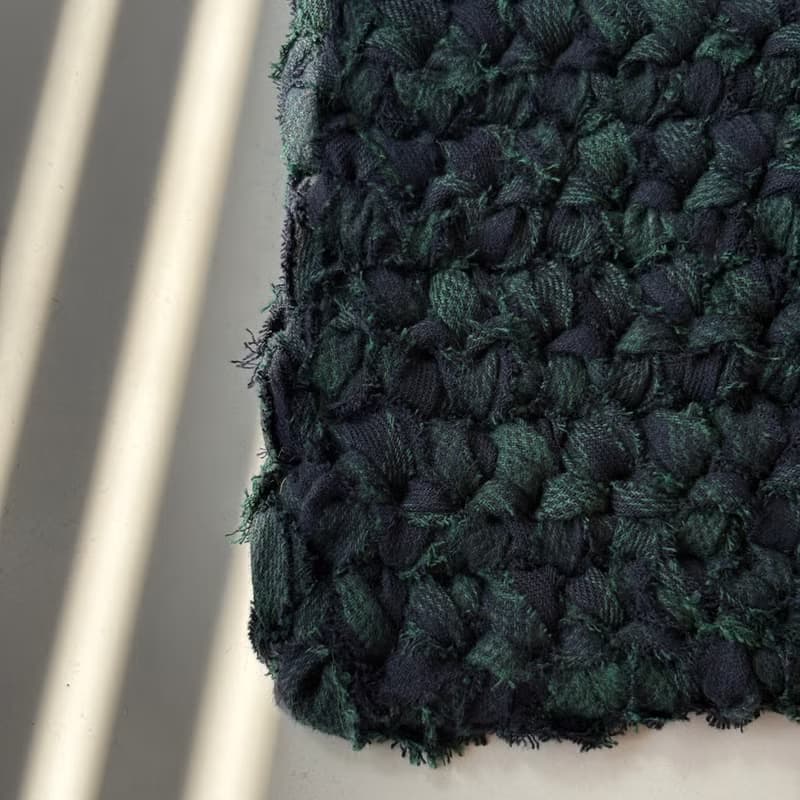 升級再造的織物紗線　 黑色手錶綠色L