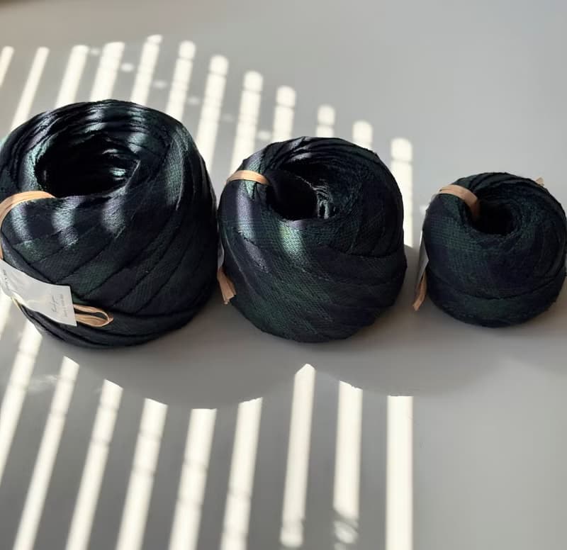 升級再造的織物紗線　 黑色手錶綠色L