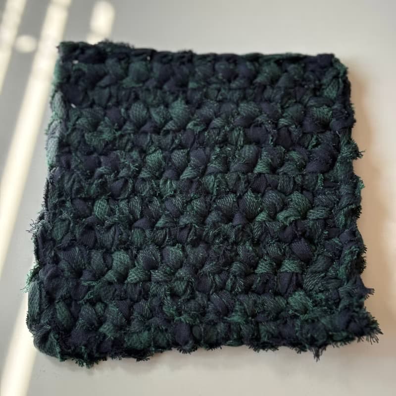 升級再造的織物紗線　 黑色手錶綠色L