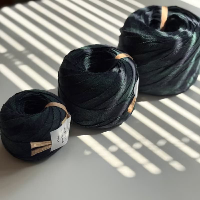 升級再造的織物紗線　 黑色手錶綠色L