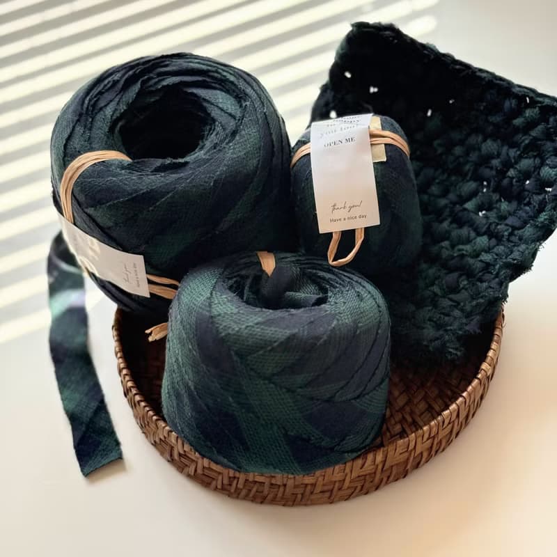 升級再造的織物紗線　 黑色手錶綠色L