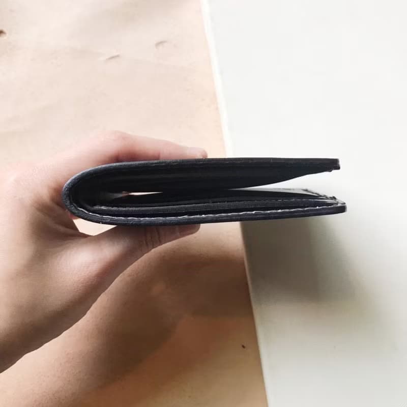 真皮短夾│6卡片層│灰藍漸層薰衣草紫