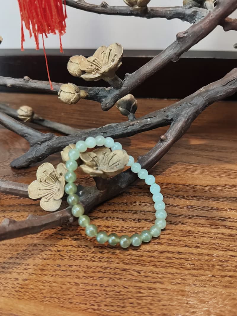 天然和田玉手串手鏈玉石素圈手串禮盒裝