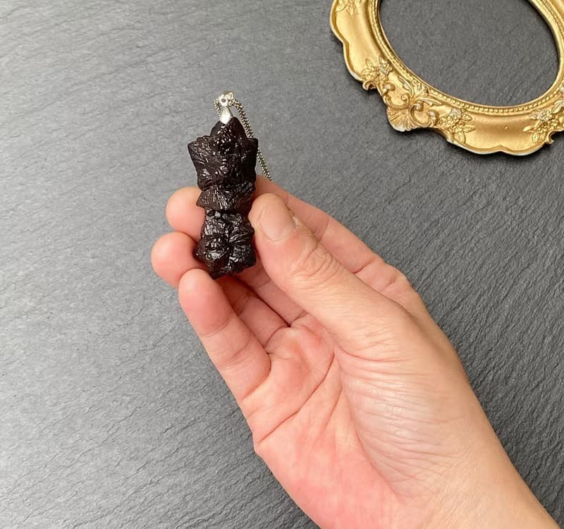 能量原石-天然埃及預言石 上帝溝通石 天機石 925純銀鈦鋼項鍊