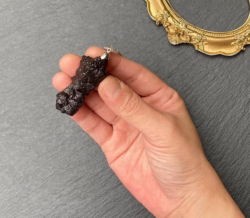 能量原石-天然埃及預言石 上帝溝通石 天機石 925純銀鈦鋼項鍊