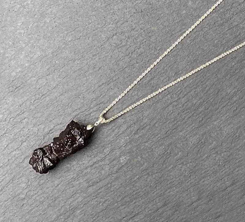 能量原石-天然埃及預言石 上帝溝通石 天機石 925純銀鈦鋼項鍊