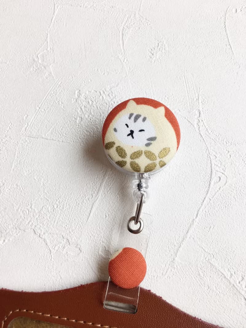 手作好禮 ALL PASS 達摩貓伸縮扣環 +卡套 悠遊卡證件套卡夾