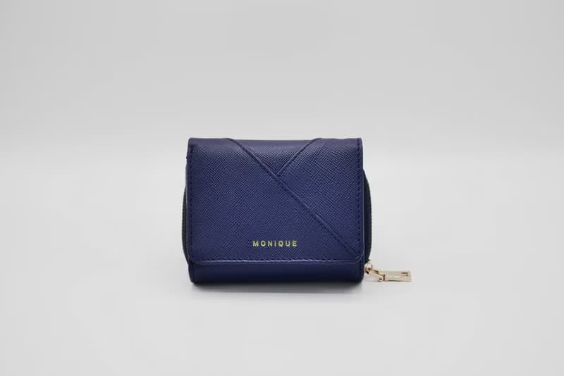 真皮短夾 Ellie Mini 款 / Navy Saffiano Leather