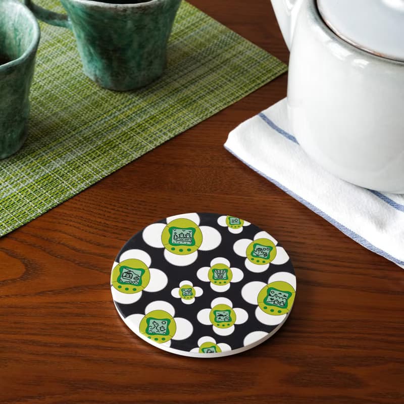 【錦源興】電子雞陶瓷吸水杯墊 l 底部防滑 鶯歌陶瓷製 禮物 新居