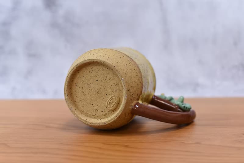 手工拉胚斑點變色龍陶杯200cc