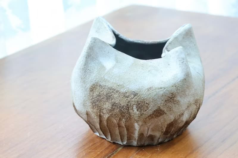 【喬遷禮物】美國進口土手捏造型乾花器白釉質感詫寂風收納置物桶