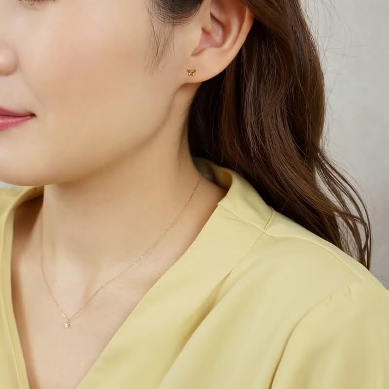 【Second Earrings】 18K 黃金蝴蝶單邊耳環