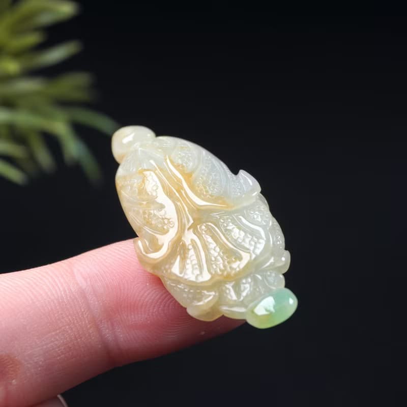 【廣納百財】冰種三彩翡翠白菜項鍊 | 天然緬甸玉A貨翡翠 | 送禮
