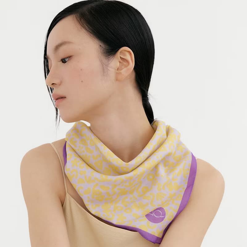 【Ven & Qu】三色堇花瓣棉絲方巾 51×51 cm