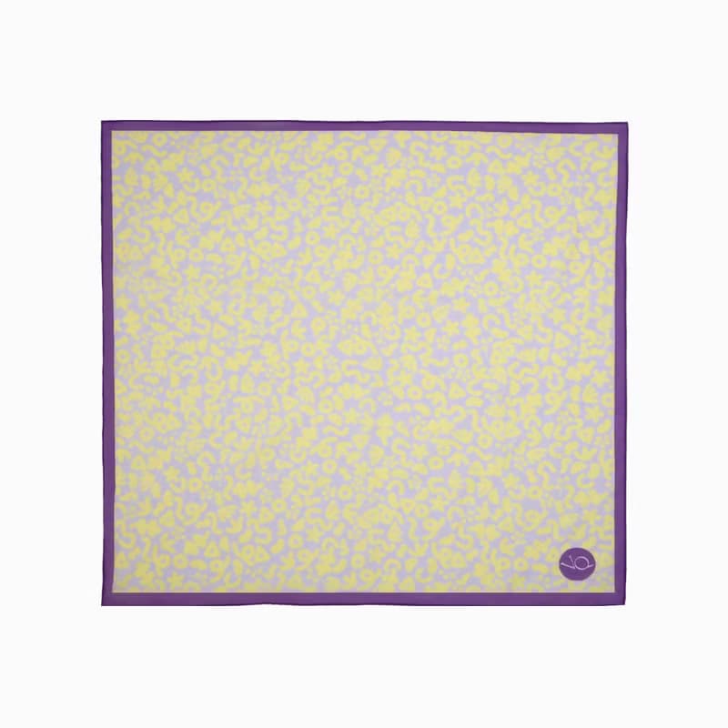 【Ven & Qu】三色堇花瓣棉絲方巾 51×51 cm