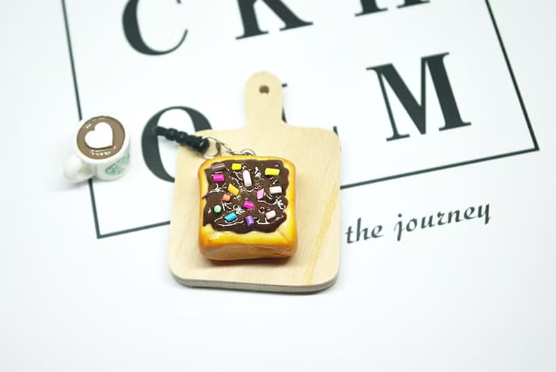 <巧克力厚片吐司>－耳機塞//防塵塞系列  #可愛# #仿真食物#