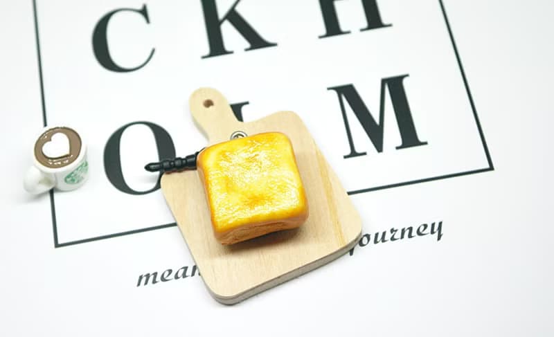 <巧克力厚片吐司>－耳機塞//防塵塞系列  #可愛# #仿真食物#