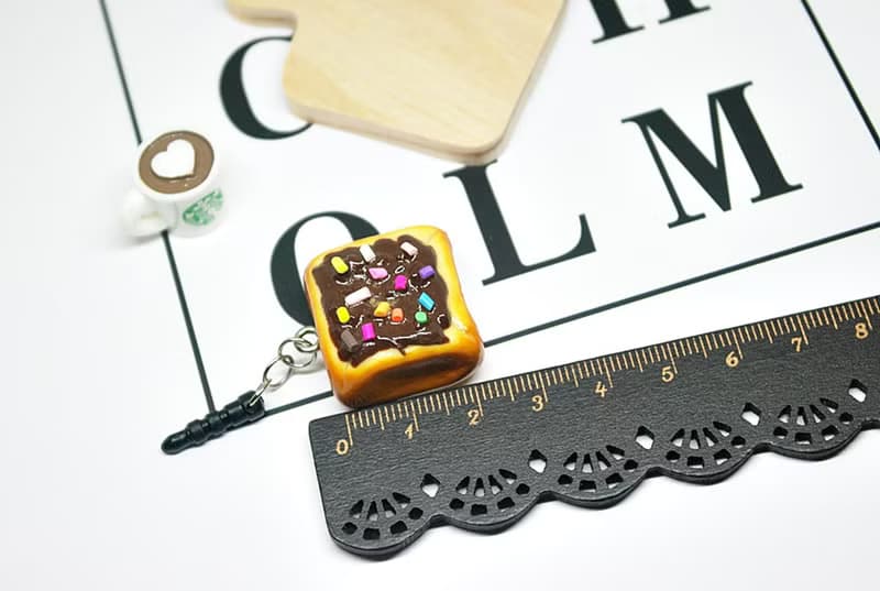 <巧克力厚片吐司>－耳機塞//防塵塞系列  #可愛# #仿真食物#