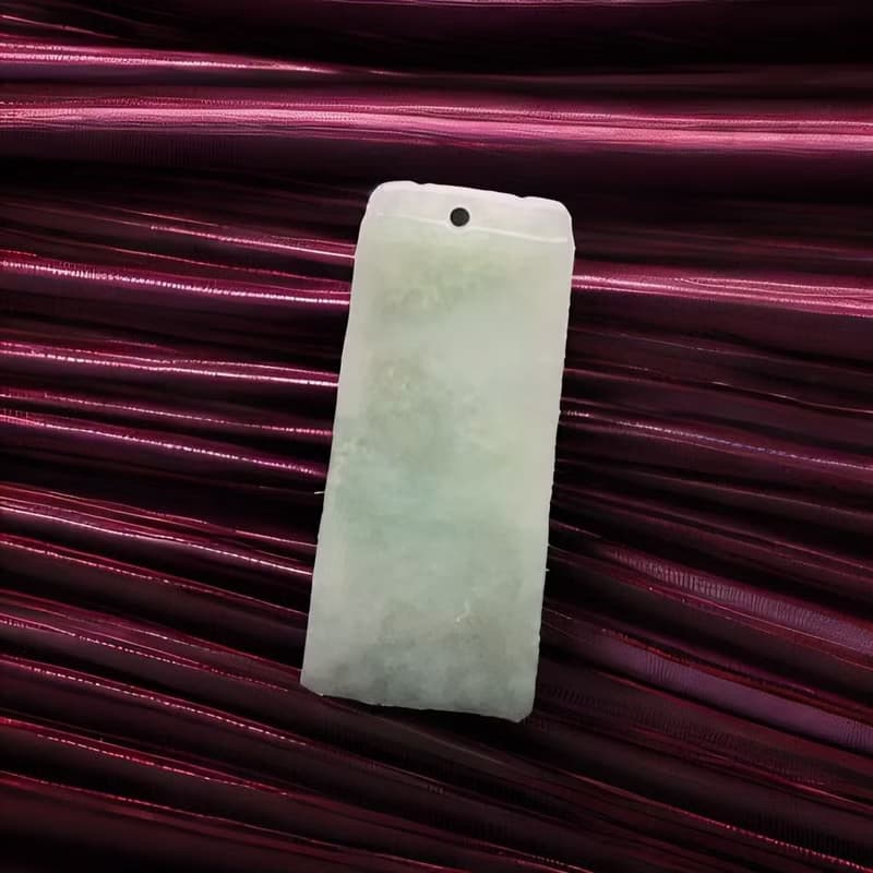 冰糯種翡翠無事牌吊飾 | 天然緬甸玉翡翠A貨