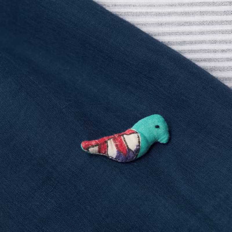 樹梢小雀有機棉圍巾_公平貿易
