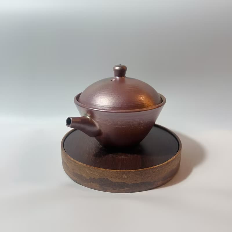 柴燒玫瑰金蓋杯  / 小平凡手作