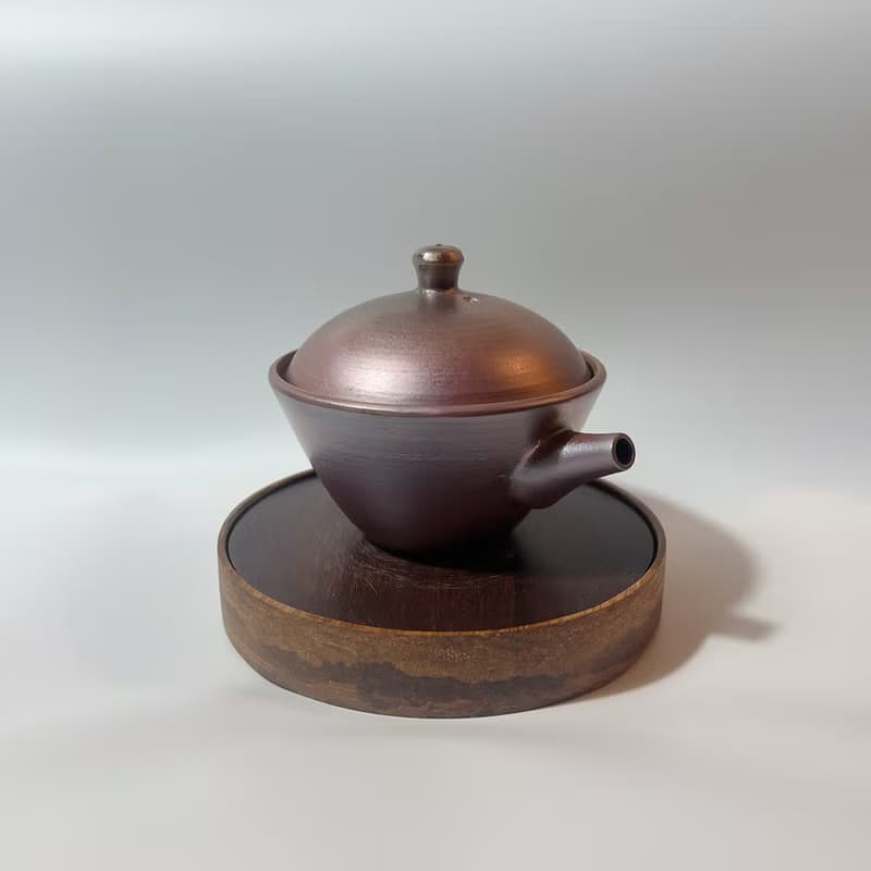 柴燒玫瑰金蓋杯  / 小平凡手作