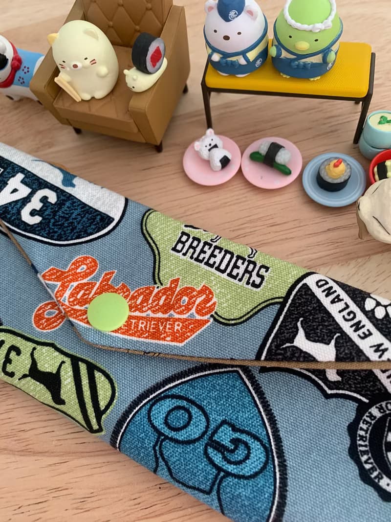 文青風環保純棉筷袋 美式商標 質感牛仔藍   日本 潮物 收納 手作