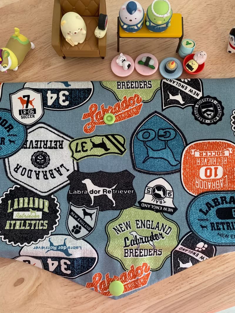 文青風環保純棉筷袋 美式商標 質感牛仔藍   日本 潮物 收納 手作