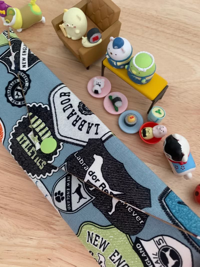 文青風環保純棉筷袋 美式商標 質感牛仔藍   日本 潮物 收納 手作