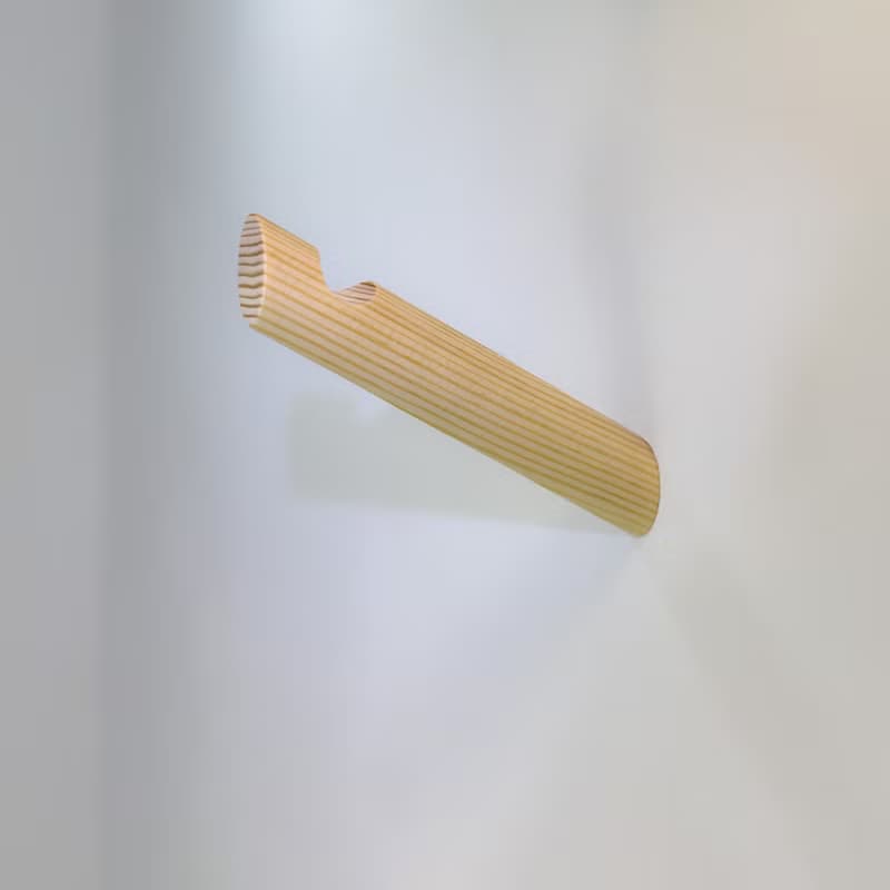 Pine wood wall hook.Minimalist wall storage. Macramé holder. Plant rack hanger.