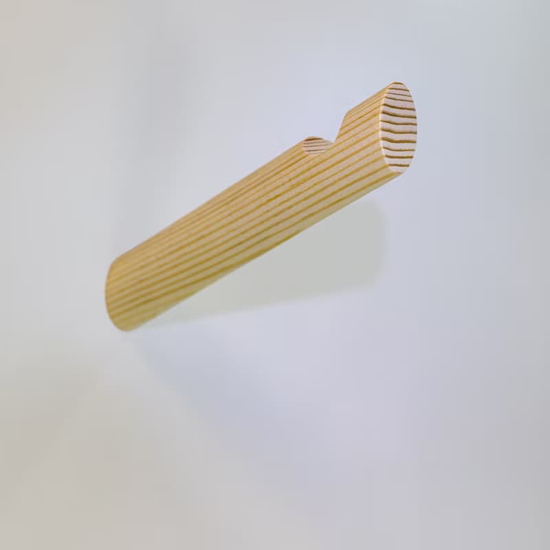 Pine wood wall hook.Minimalist wall storage. Macramé holder. Plant rack hanger.