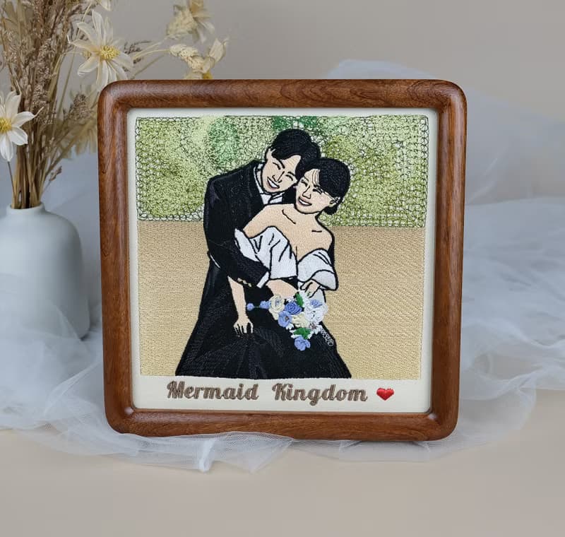 【似顏繪刺繡相框8吋】-禮物