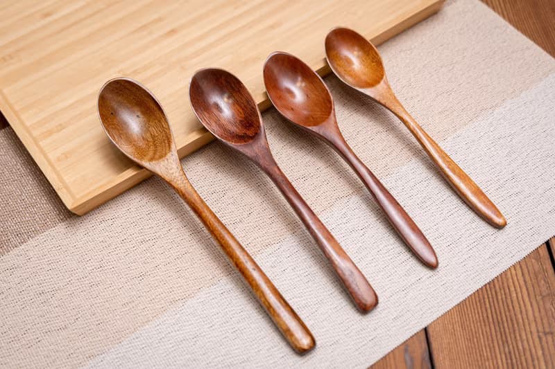 Islandoffer 島嶼製作 創意長柄木質攪拌餐具-木匙 木羹(一套4個)