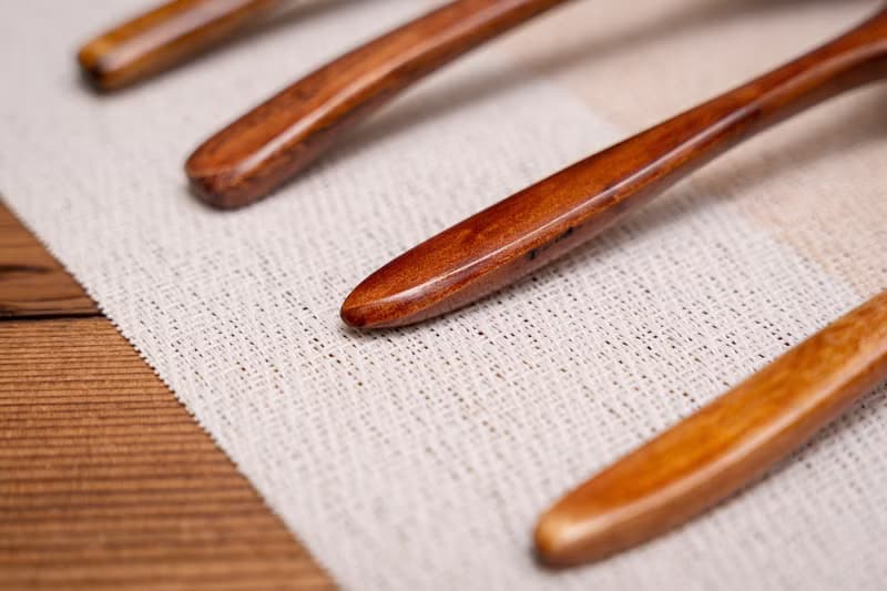 Islandoffer 島嶼製作 創意長柄木質攪拌餐具-木匙 木羹(一套4個)