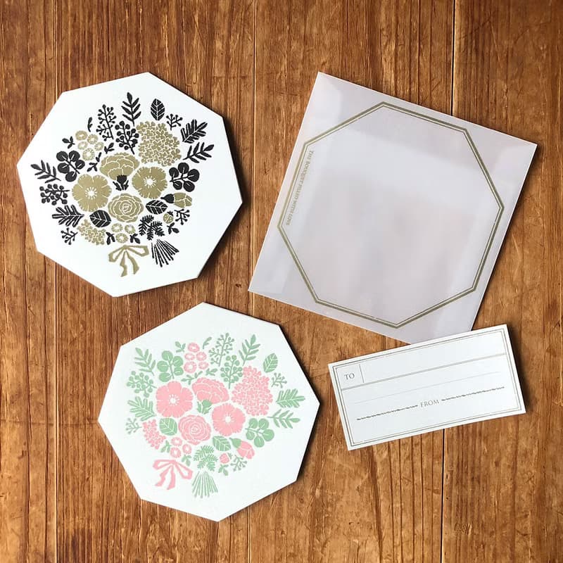 Bouquet Card -Pink- /活版印刷