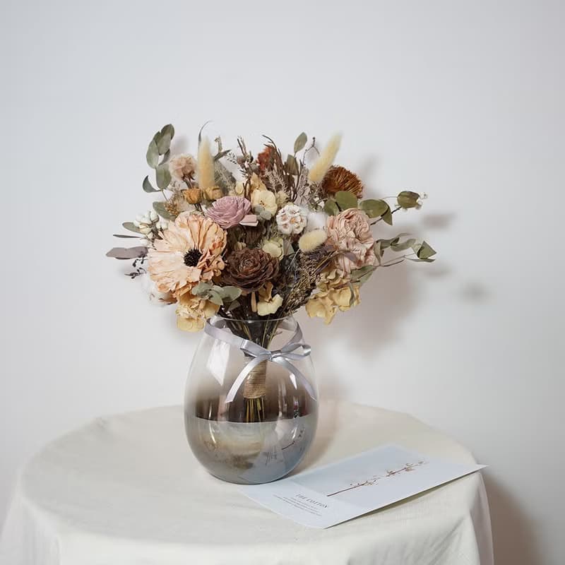 【竒植花物】雅緻乾燥盆花 乾燥花禮 生日禮物  開幕禮 賀禮