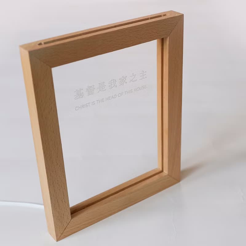 福音文字燈框 B款-基督是我家之主 小夜燈 福音禮品 喬遷禮 受洗