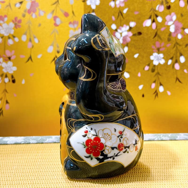 【晶竹迎祥】日本清水燒招財貓 | 色繪 - 松竹梅 千万両