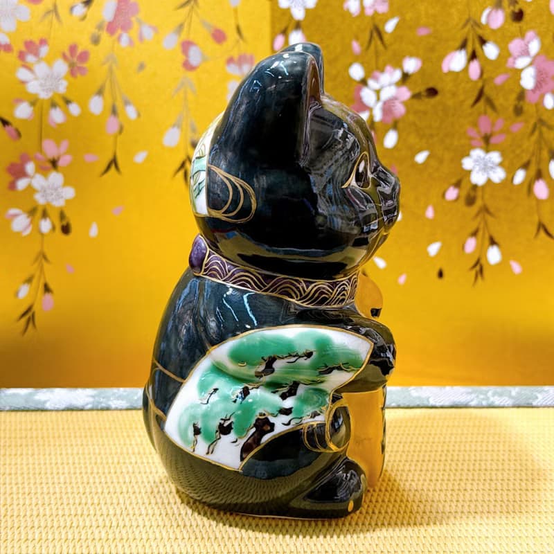 【晶竹迎祥】日本清水燒招財貓 | 色繪 - 松竹梅 千万両