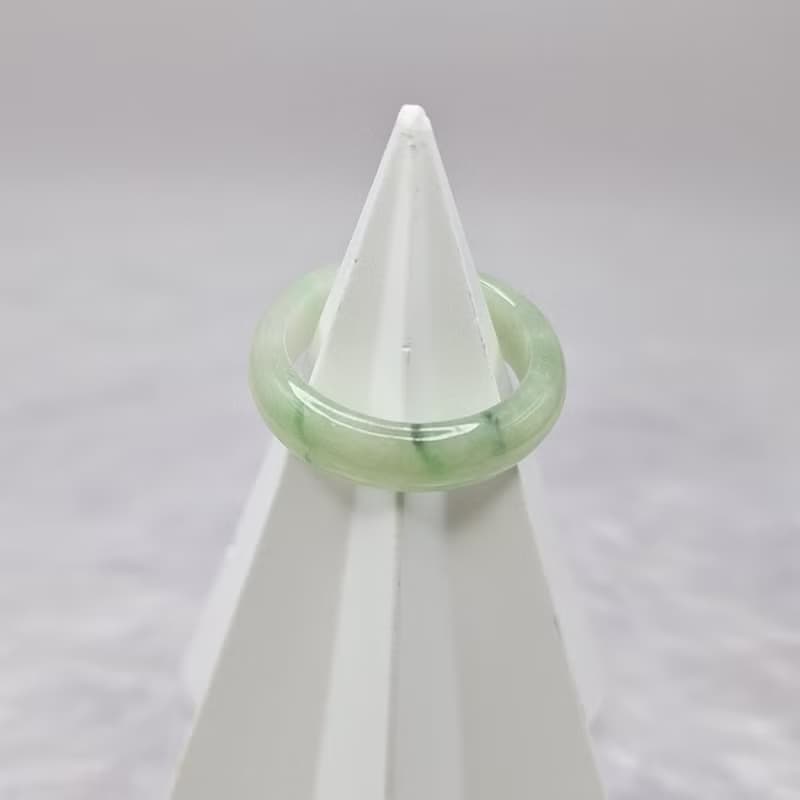 檸檬綠飄花戒指 玉戒 國際圍12 內徑17.2 | 天然緬甸玉A貨翡翠
