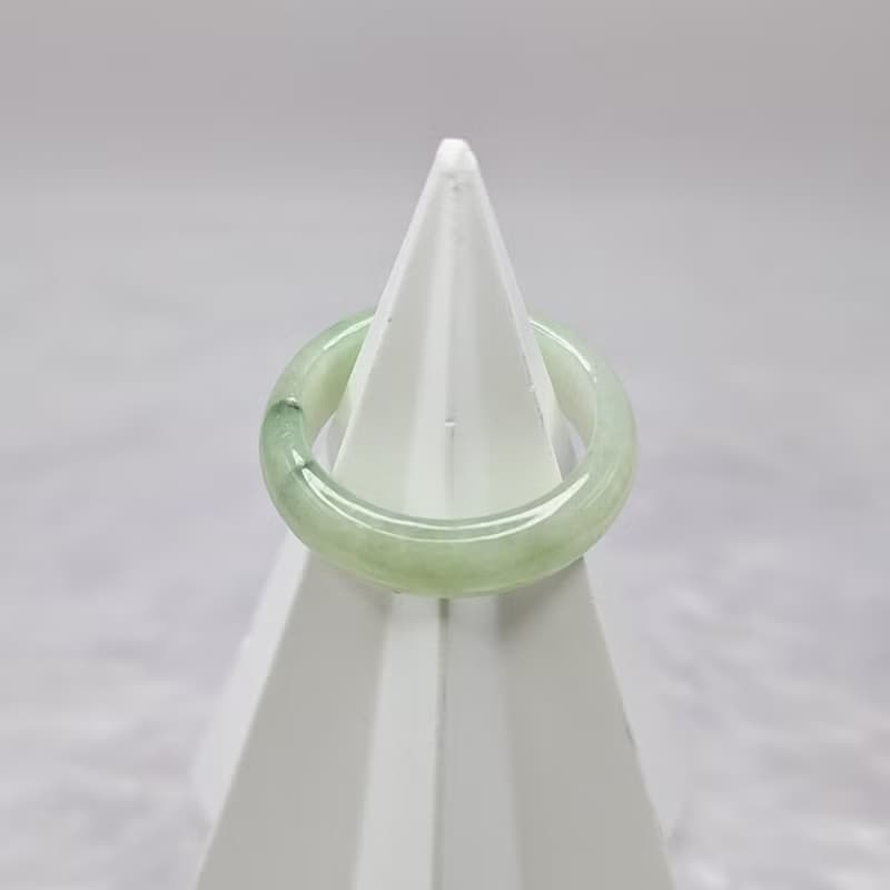 檸檬綠飄花戒指 玉戒 國際圍12 內徑17.2 | 天然緬甸玉A貨翡翠